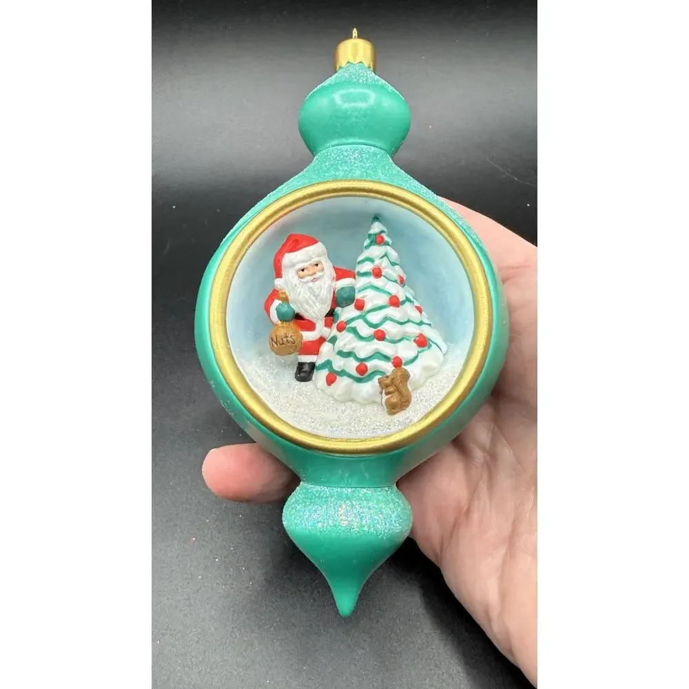 Hallmark Keepsake Member Exclusive Inside Story Santa Ornament No Box EUC -Lo16